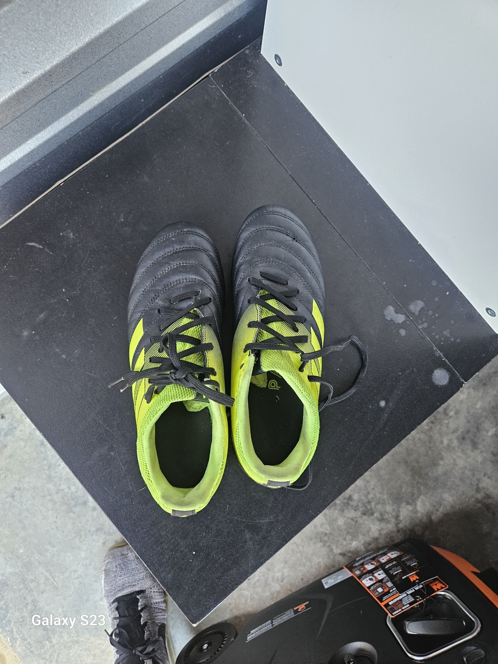 Adidas Copa FG Soccer Cleats Size 5 Black Neon Solar Yellow Leather - Picture 5 of 7
